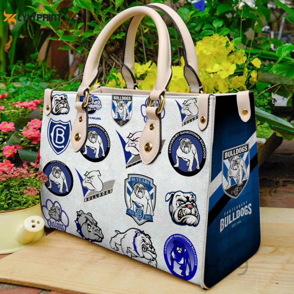 Canterbury bankstown bulldogs leather handbag gift for women 698 Women Leather Hand Bag