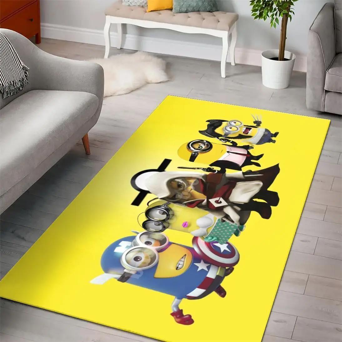 Captain minions despicable minions cartoon movies area rugs living room carpet rug regtangle carpet floor decor home decor Rectangle Rug