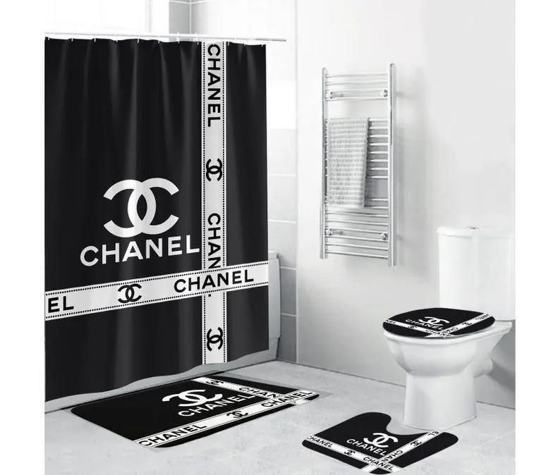 Chanel luxury fashion brand hypebeast home decor bathroom sets bath mat Bathroom Set