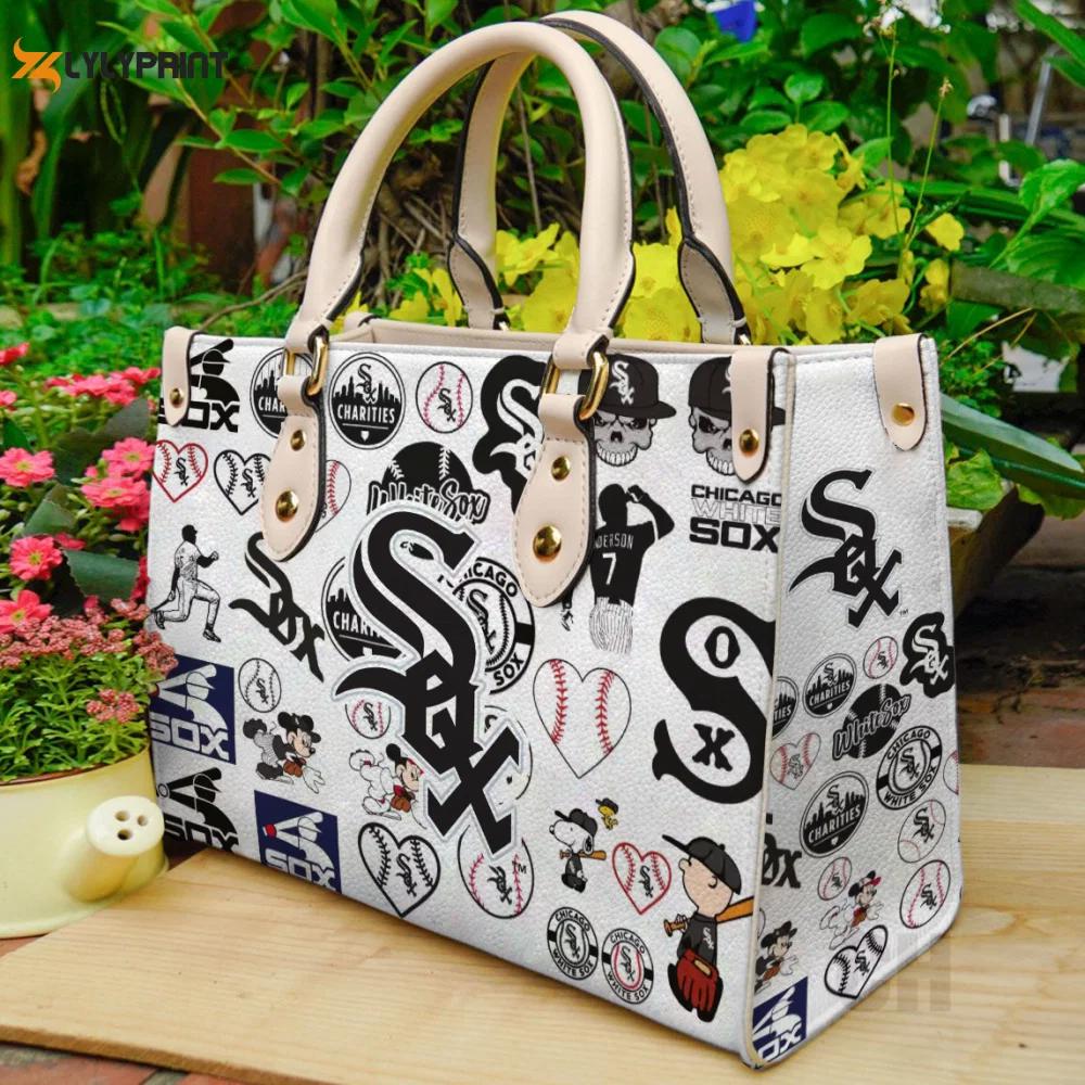 Chicago white sox leather bag for women gift 2061 Women Leather Hand Bag