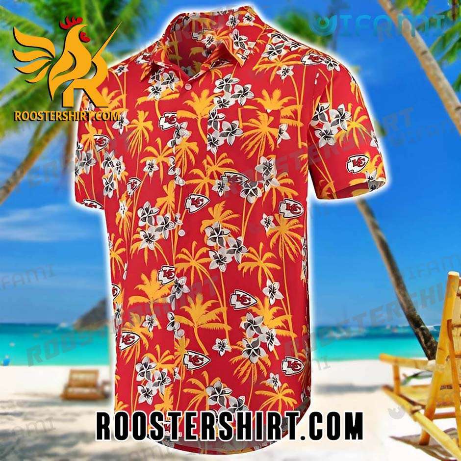 Chiefs hawaiian shirt floral coconut tree pattern kansas city chiefs fans Hawaii Shirt Shorts & Flip Flops