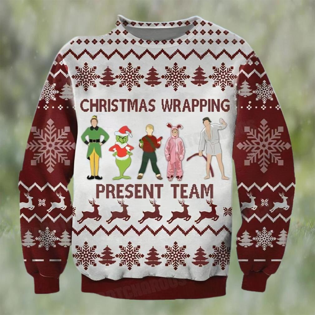 Christmas wrapping present team grinch ugly sweater Christmas Ugly Sweater