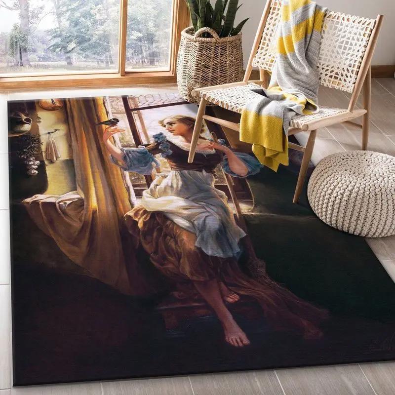 Cinderella new day area rug living room and bed room rug rug regtangle carpet floor decor home decor Rectangle Rug