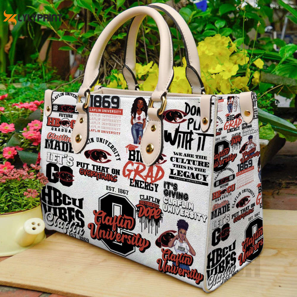 Claflin university leather handbag gift for women 2607 Women Leather Hand Bag