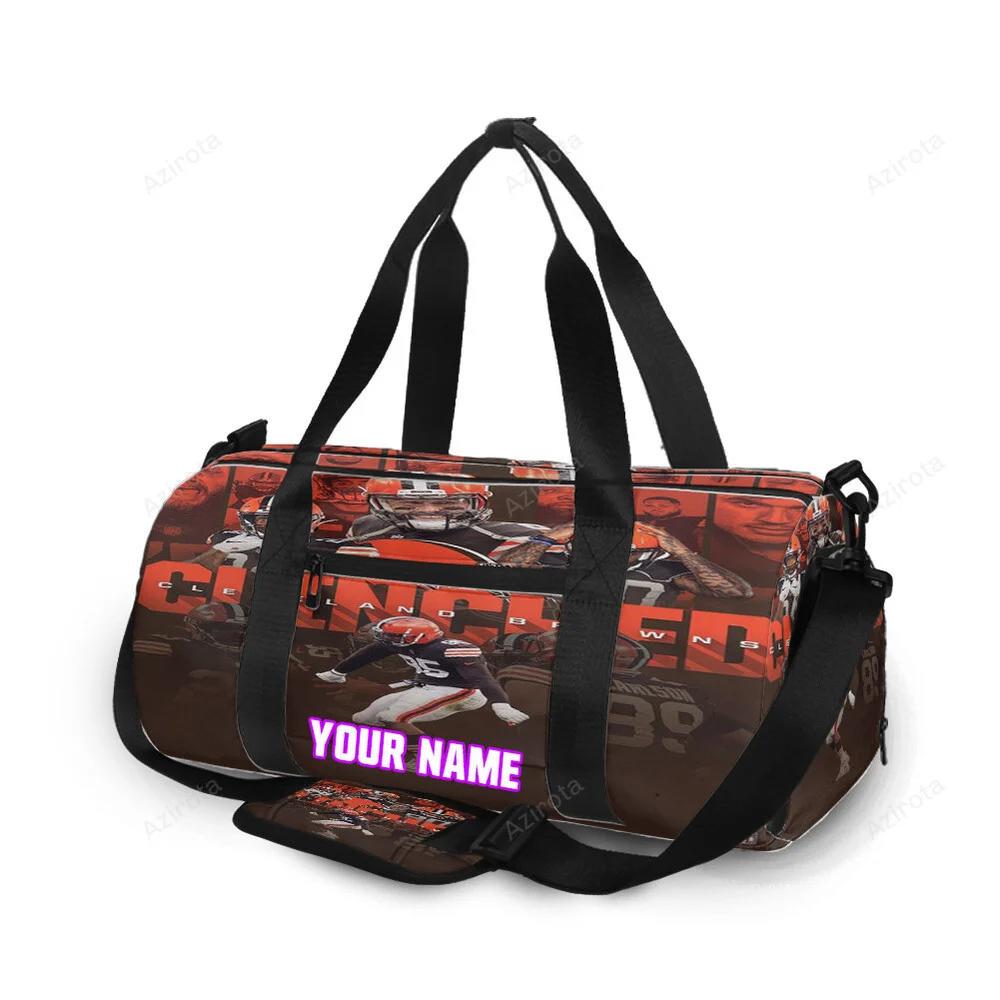 Cleveland browns players2 personalized name travel bag gym bag 1226 Travel Bag
