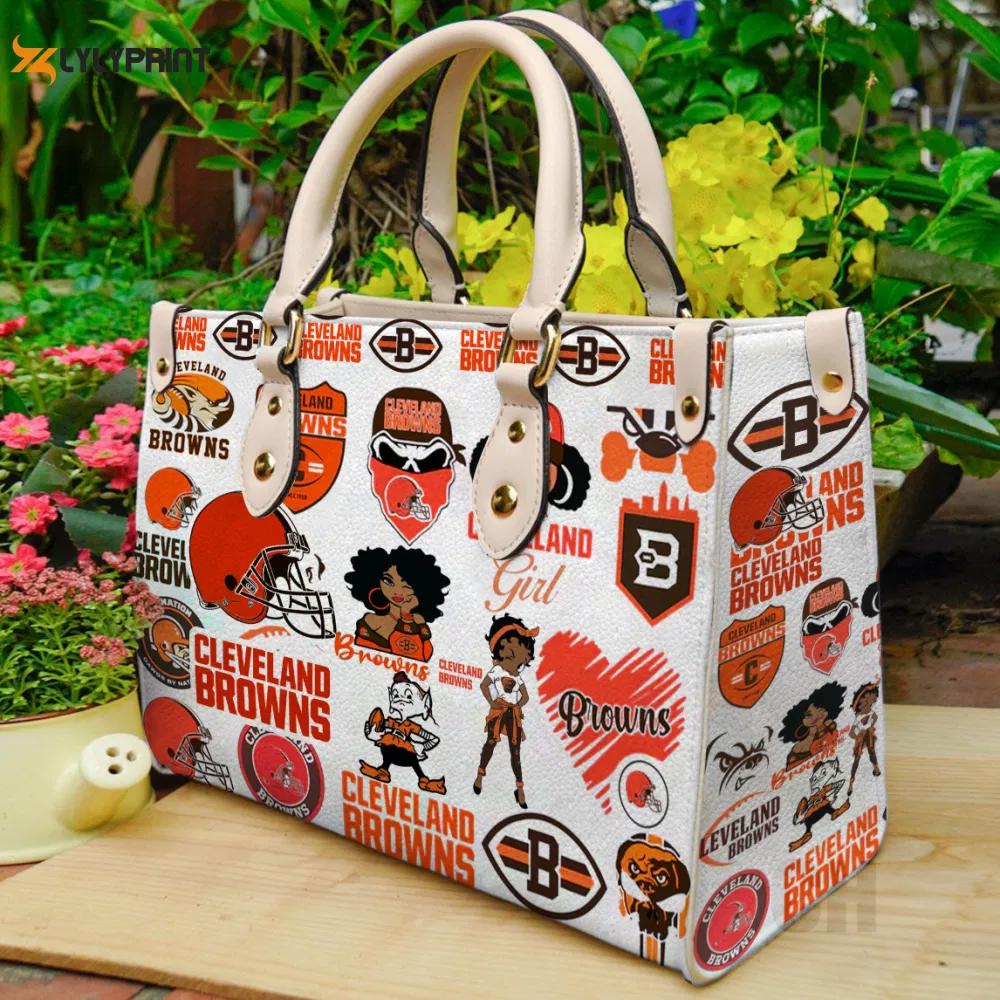 Cleveland brownsfor women giftand leather bag for women gift 2214 Women Leather Hand Bag