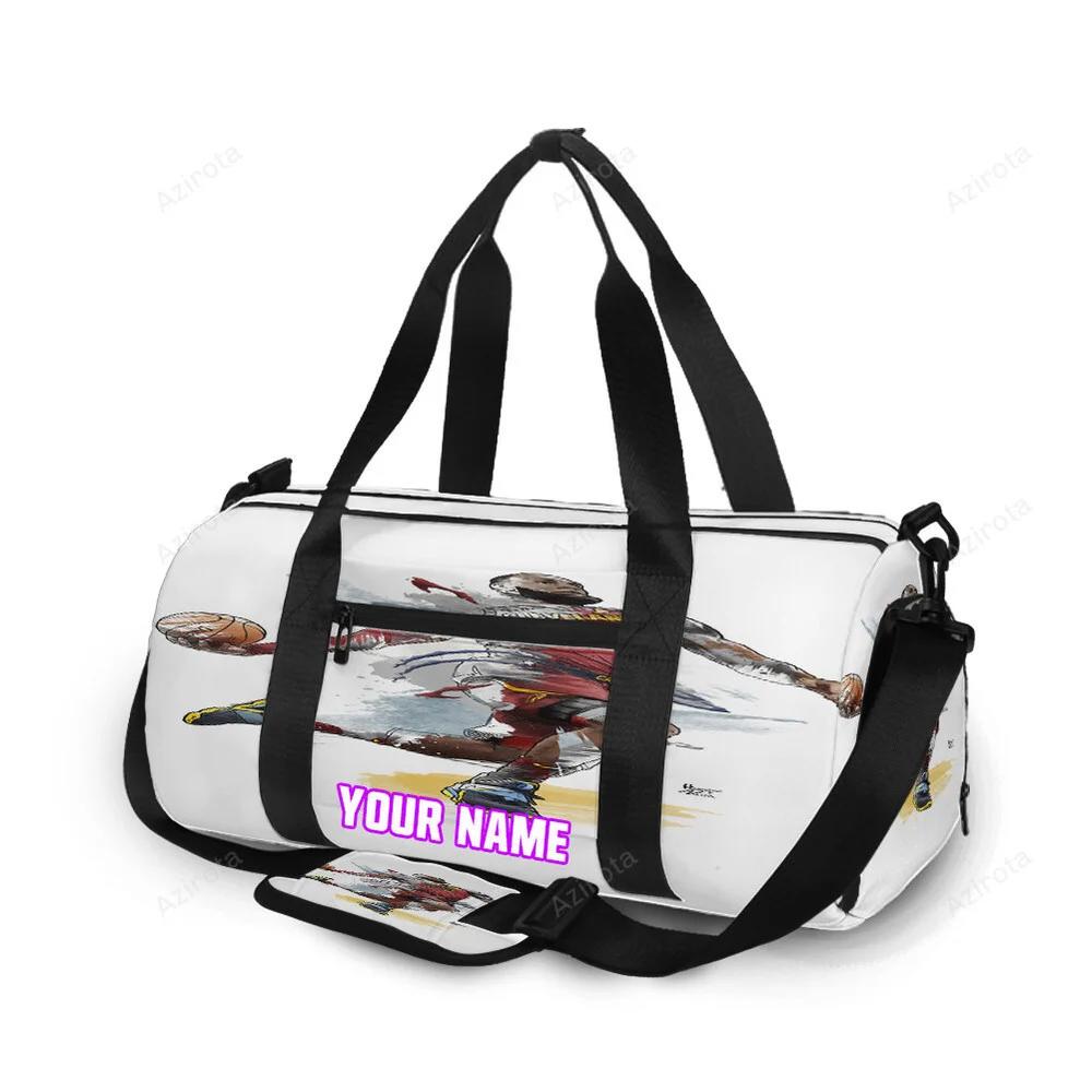 Cleveland cavaliers lebron james 23 v8 personalized name travel bag gym bag 1899 Travel Bag