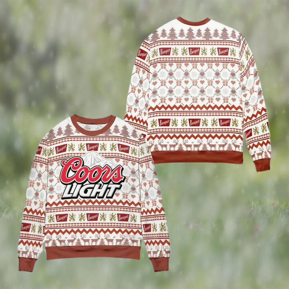 Coors light beer ugly christmas sweater, faux wool sweater, gifts for beer lovers, international beer day, best christmas gifts for 2022 ? prinvity Christmas Ugly Sweater