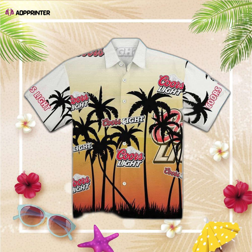 Coors light white sunset hawaiian shirt for men women Hawaii Shirt
