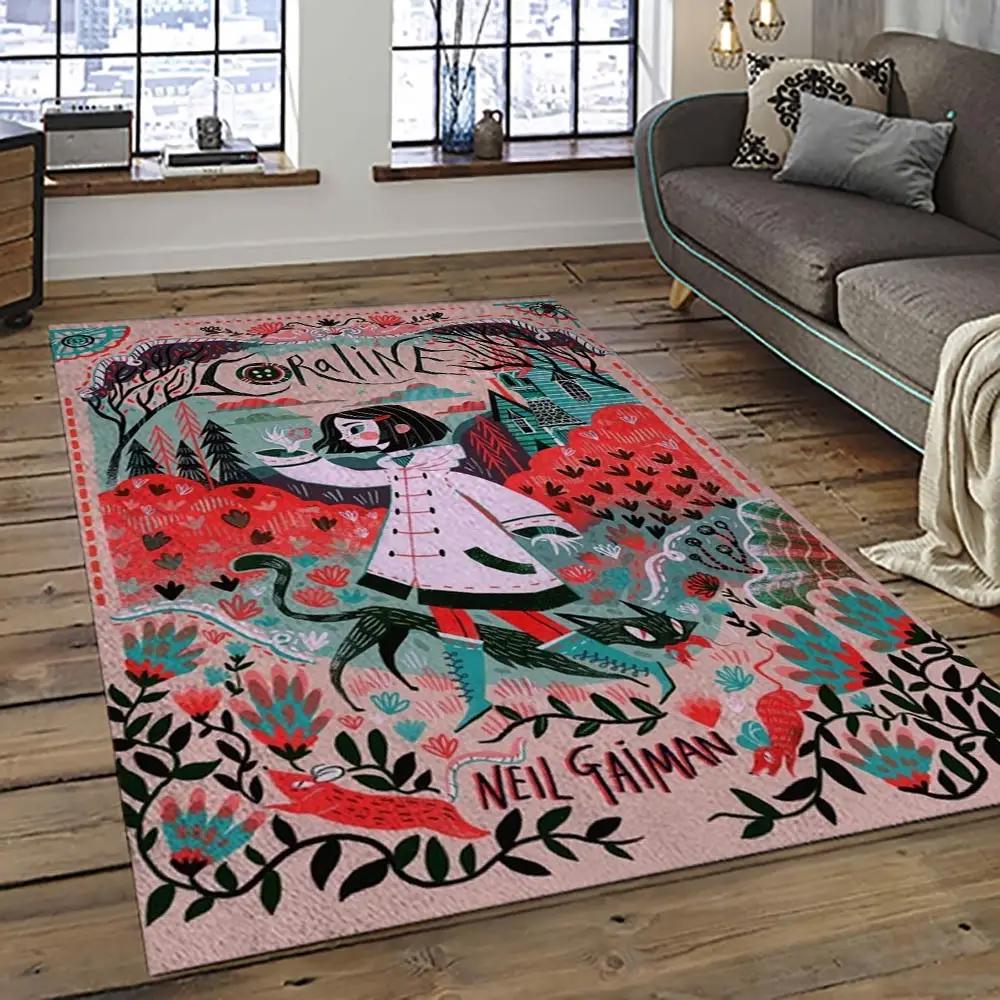 Coraline fantastic film movie carpet area rug home decor halloween gift best present for friends cr22 Rectangle Rug