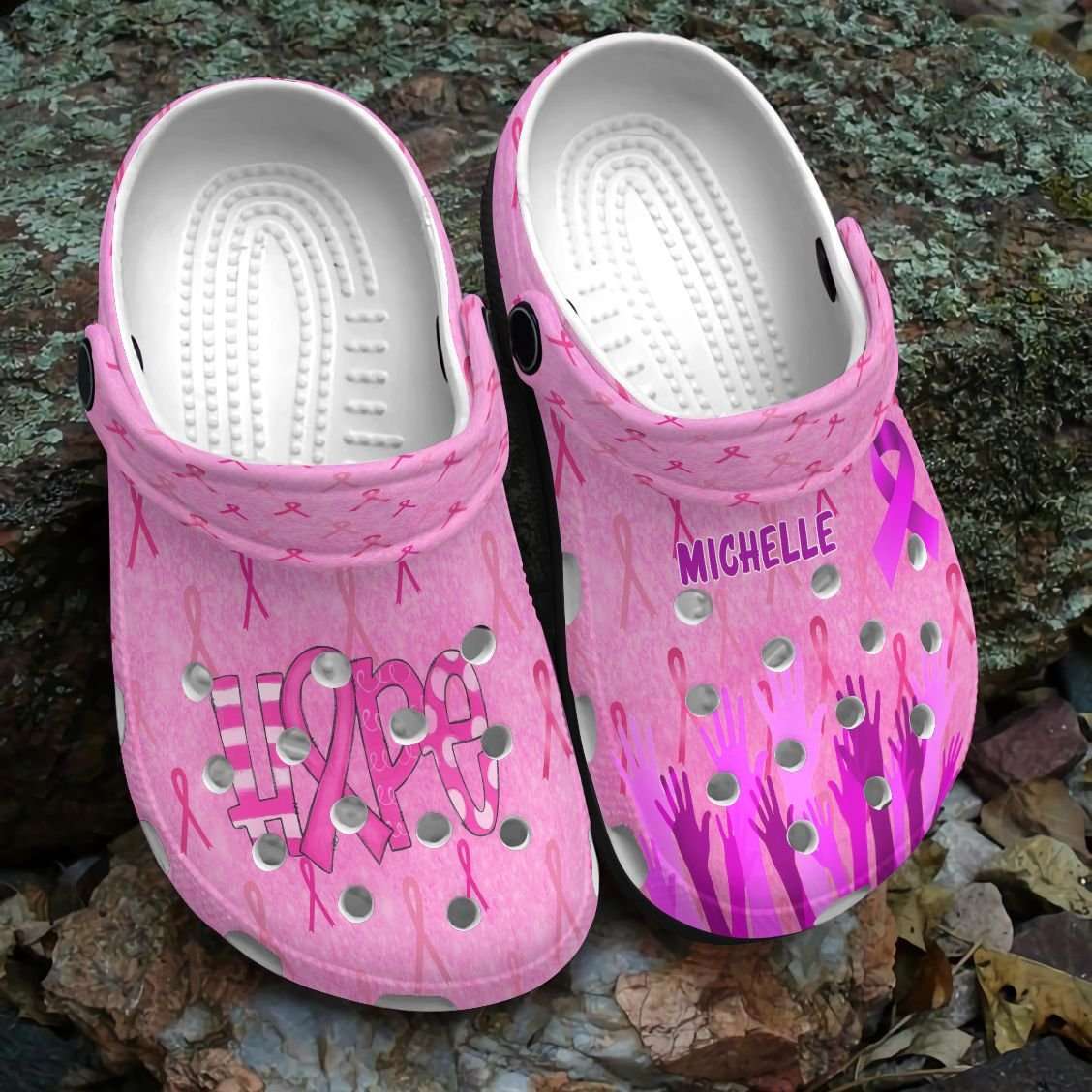 Crocs outfit - custom name breast cancer crocs hope pink ribbon crocs clogs crocband shoes - 462 Crocs Outfit
