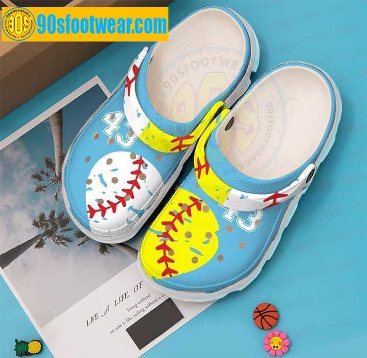 Crocs outfit - custom softball crocs – heart personalized softball classic clog - 485 Crocs Outfit