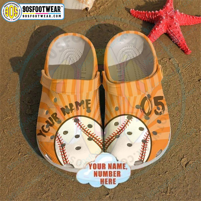 Crocs outfit - customize jersey numbers and name orange personalized baseball crocs - 498 Crocs Outfit