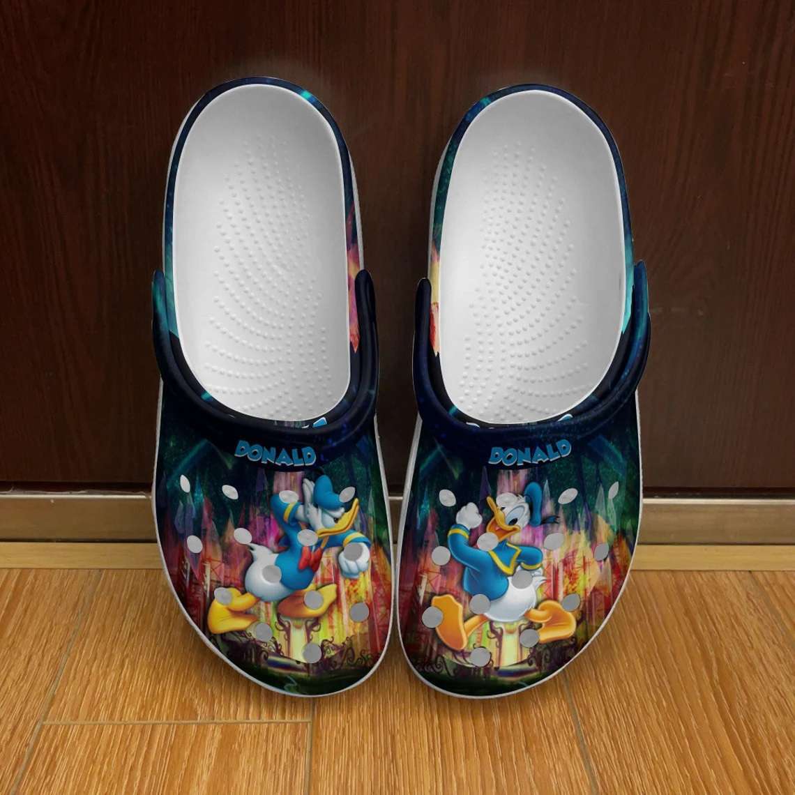 Crocs outfit - donald duck full print rainbow disney graphic cartoon unisex crocs clogs crocband shoes - 634 Crocs Outfit
