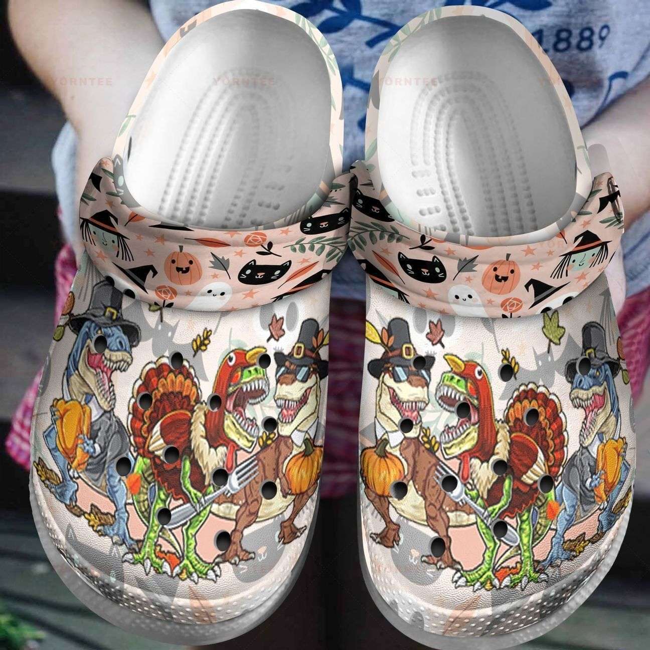 Crocs outfit - halloween dinosaur thanksgiving crocs crocband clogs - 1017 Crocs Outfit