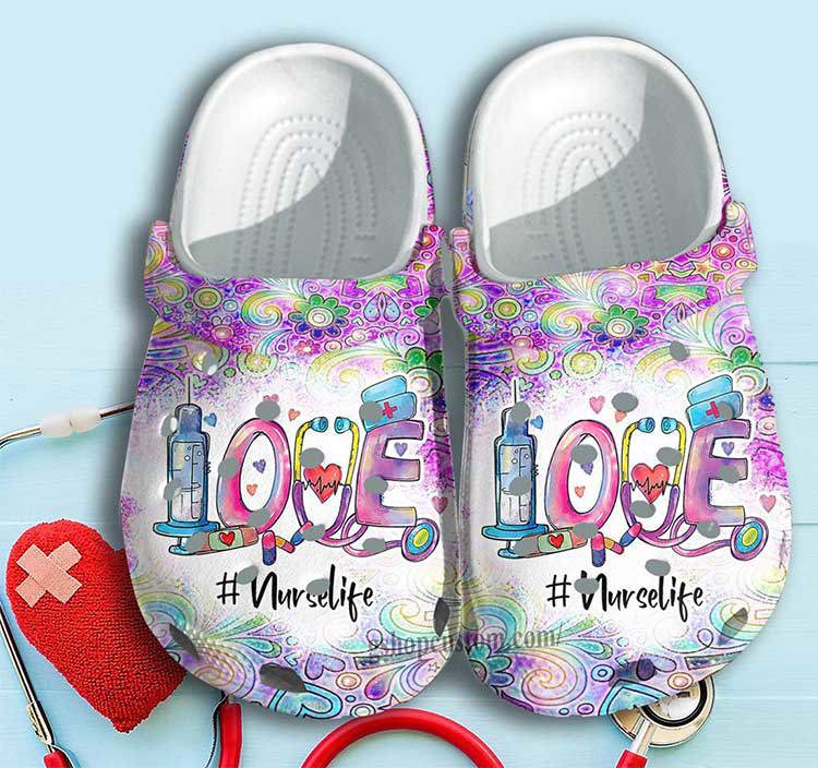 Crocs outfit - love nurse life with medical equipment stock shoes clogs crocs - 1375 Crocs Outfit