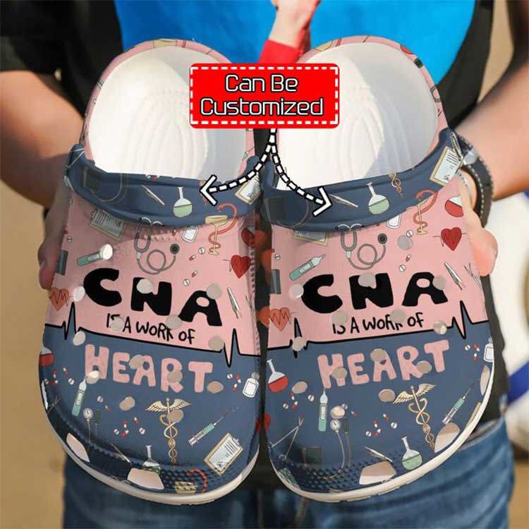 Crocs outfit - nurse cna a work of heart personalized clog crocs shoes - 1524 Crocs Outfit