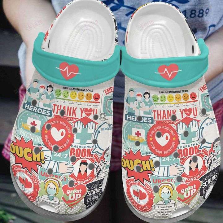 Crocs outfit - nurse thank you crocs crocband clog shoes for men women - 1574 Crocs Outfit