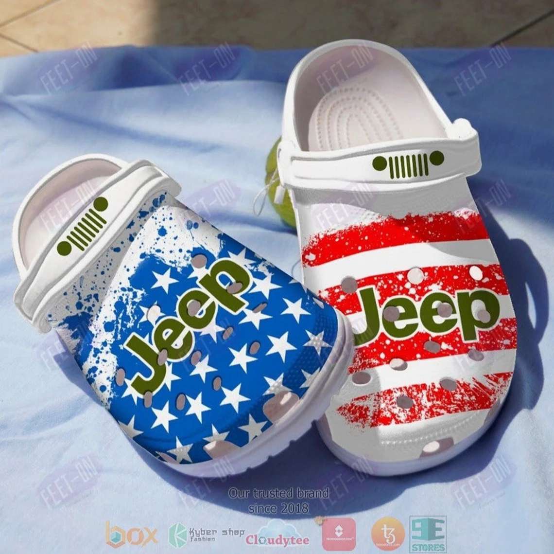 Crocs outfit - offroader american flag offroad jeeps crocs clogs crocband shoes - 1586 Crocs Outfit