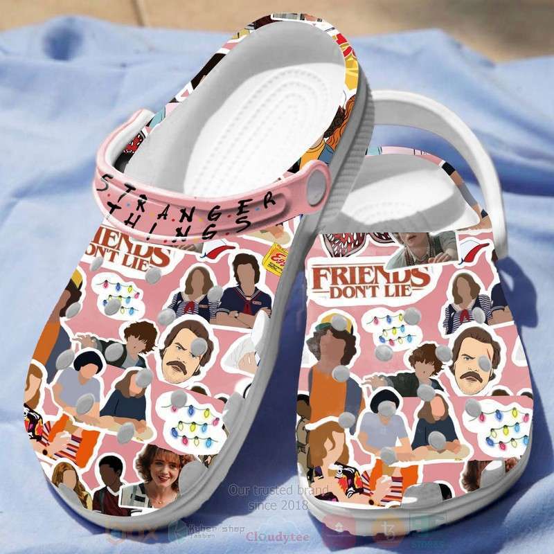Crocs outfit - stranger things friends don’t lie crocs crocband clogs shoes - 2112 Crocs Outfit
