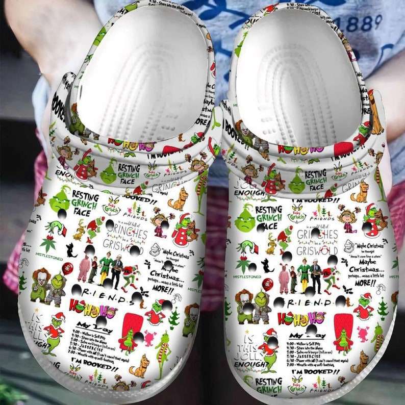 Crocs outfit - the grinch funny christmas pattern crocs clogs crocband shoes - 2206 Crocs Outfit