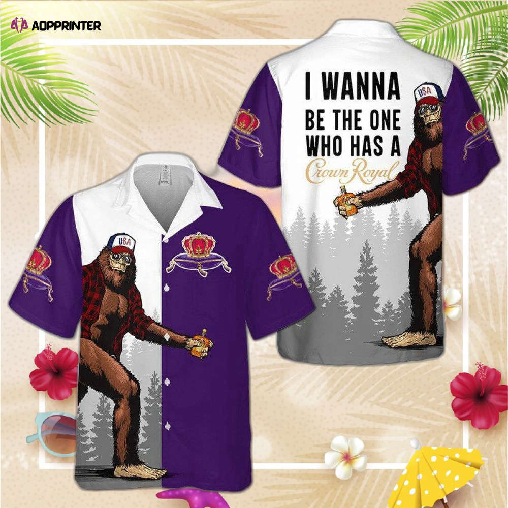 Crown royal bigfoot hawaiian shirt for men women Hawaii Shirt