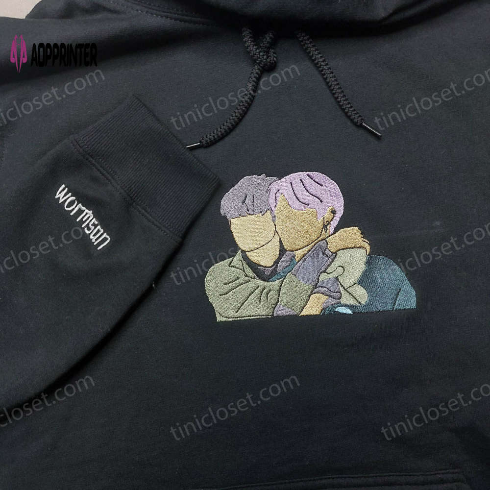 Custom portrait embroidered sweatshirt – personalized hoodie from photo unique gifts Embroidered Shirt