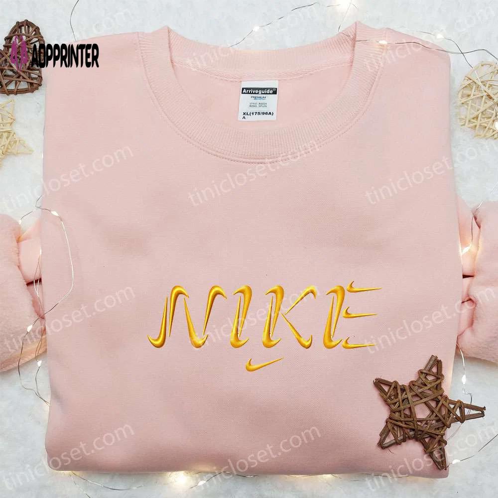 Custom vintage nike embroidered sweatshirt – unique nike inspired shirt perfect birthday gift Embroidered Shirt
