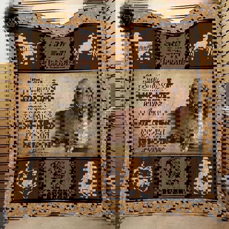 Dachshund dog beside you and i’ll bet there fleece blanket, mink sherpa blanket, dachshund blanket, dog own quilt, dog lover gift Quilt Blanket