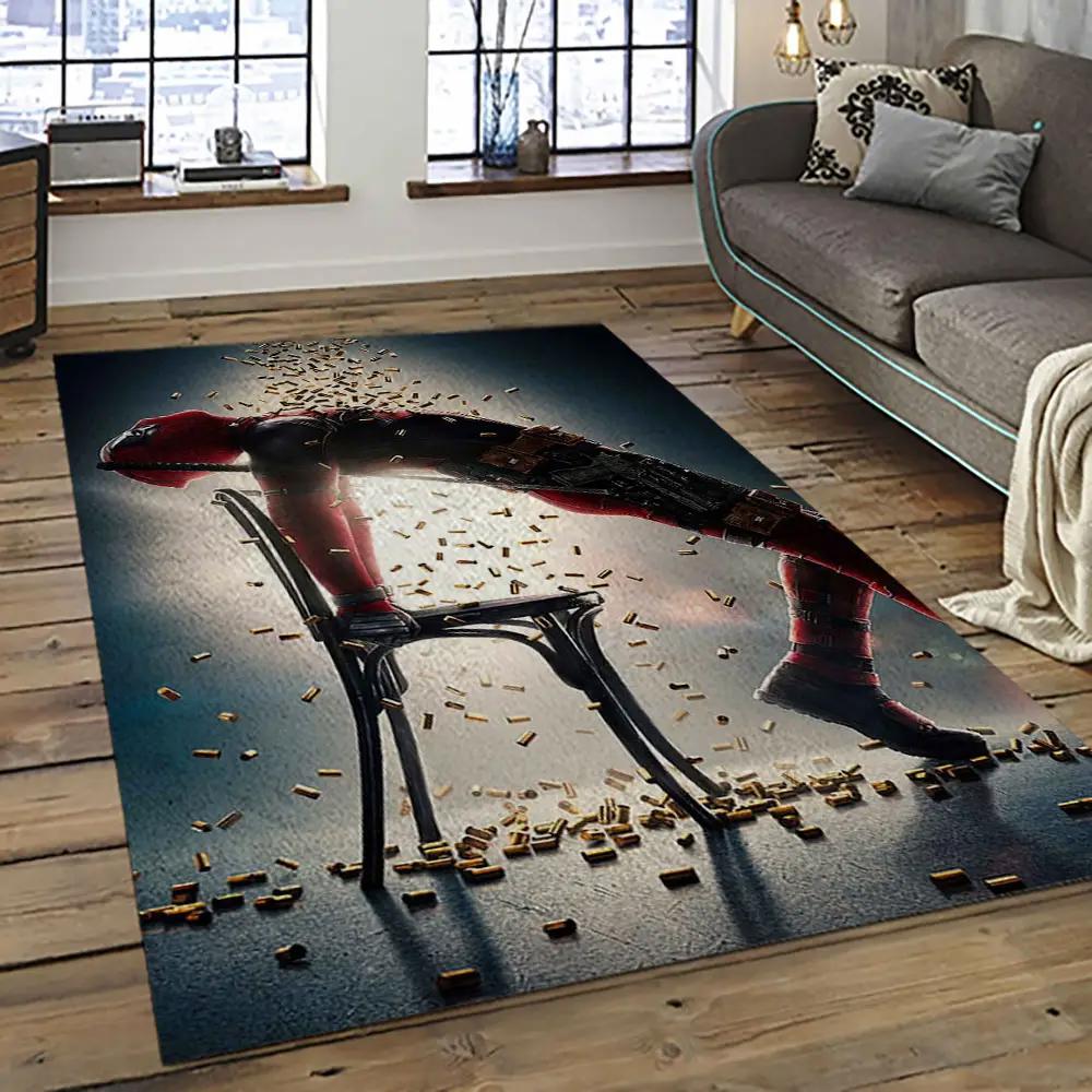Deadpool marvel movie retangle carpet area rug home decor best gift for fan and friends dp52 Rectangle Rug