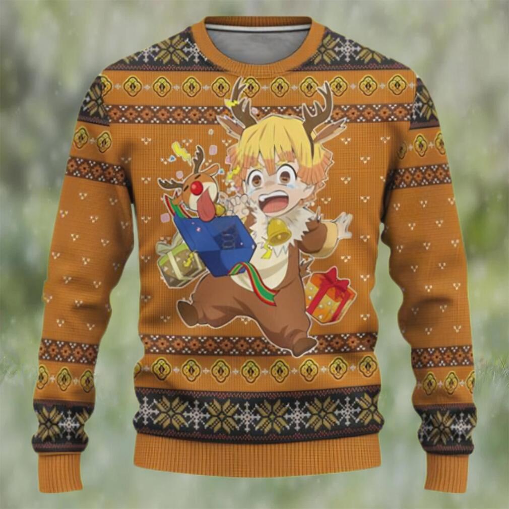 Demon slayer zenitsu chibi ugly christmas sweater Christmas Ugly Sweater