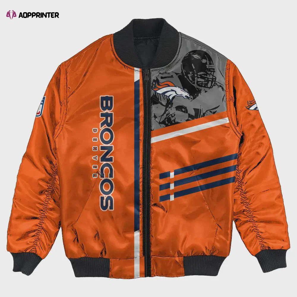 Denver broncos bomber jacket 3d printed personalized football for fan Bomber Jacket