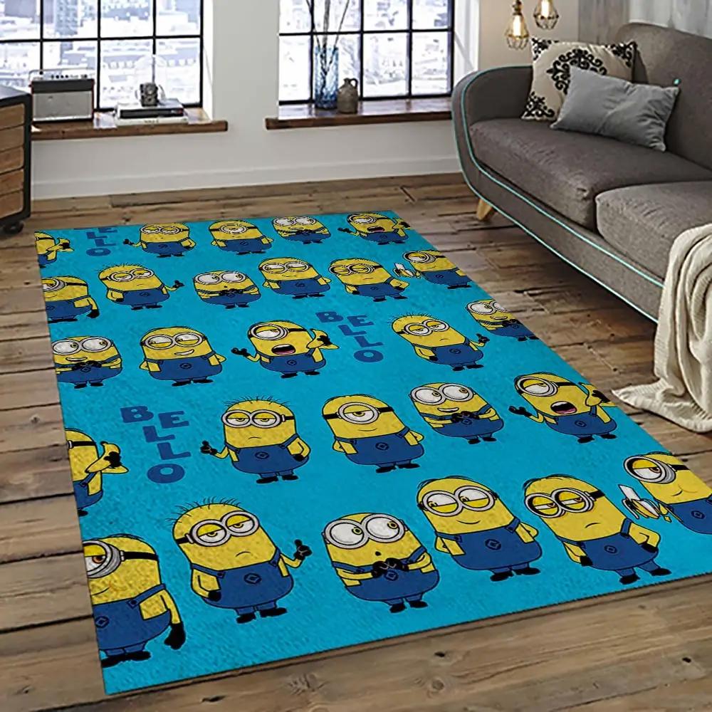 Despicable me film movie minion characters area rug home decor halloween gift best present for friends dmm25 Rectangle Rug