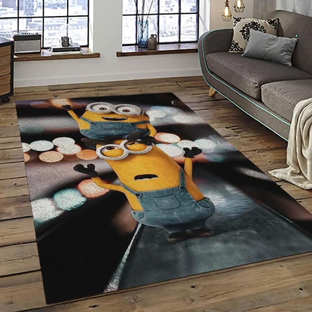 Despicable me film movie minion characters area rug home decor halloween gift best present for friends dmm92 Rectangle Rug
