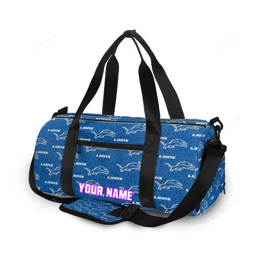 Detroit lions emblem v9 personalized name travel bag gym bag 1728 Travel Bag