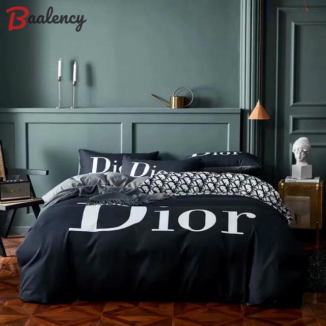 Dior hot bedding sets quilt sets duvet cover luxury brand bedding decor bedding sets