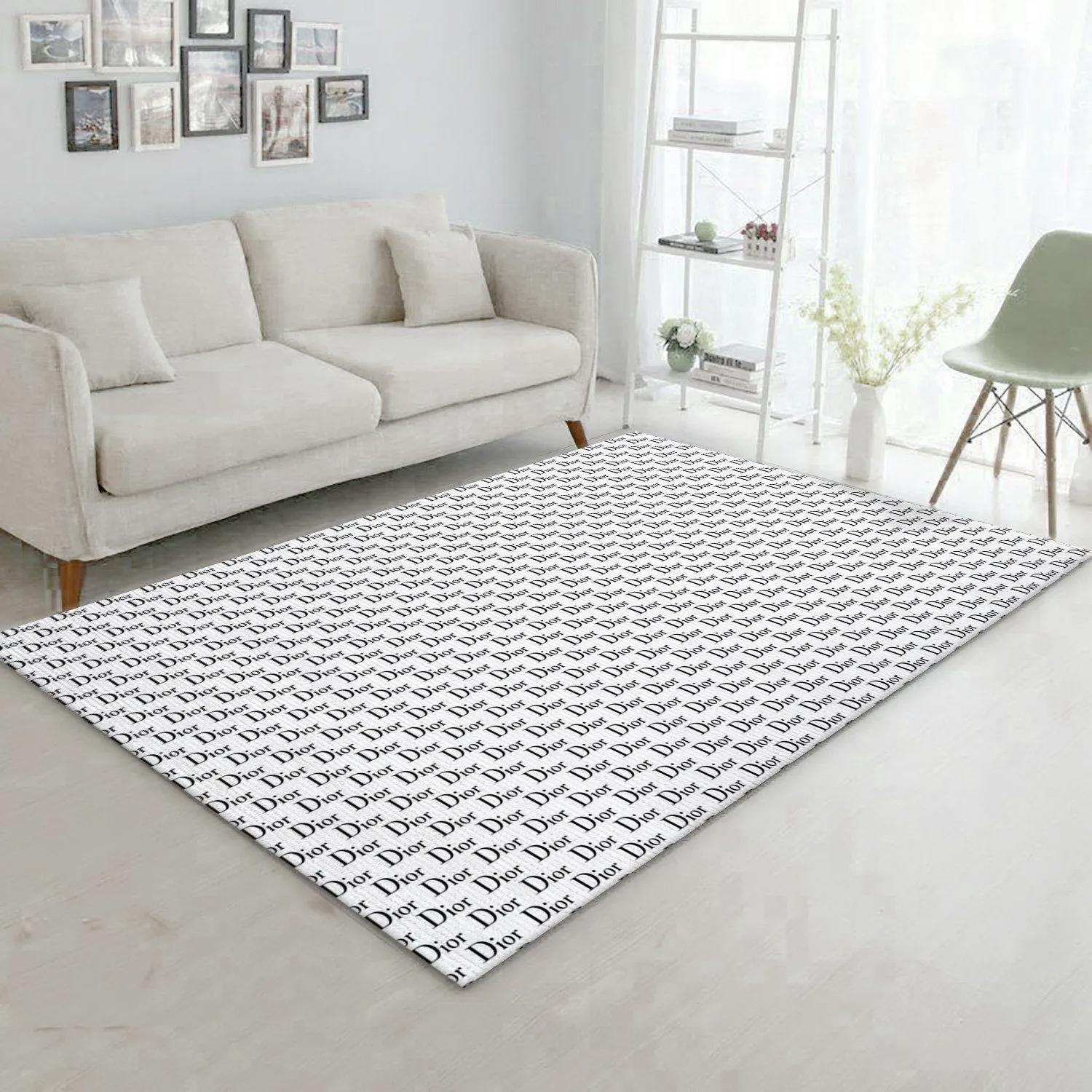 Dior logo type 749. Upgrade Your Living Room with Luxury Home Decor: Area Carpets, Floor Decor, Door Mats, and Hot Gift Items with style a High-End Fashion Brand Rectangle Rug