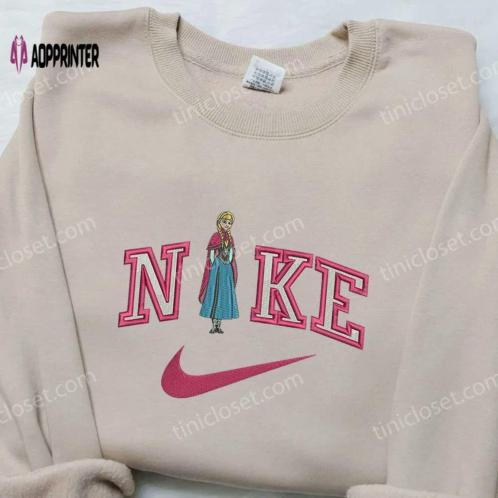 Disneyland family shirts: nike x anna arendelle embroidered shirt & nike inspired hoodie Embroidered Shirt