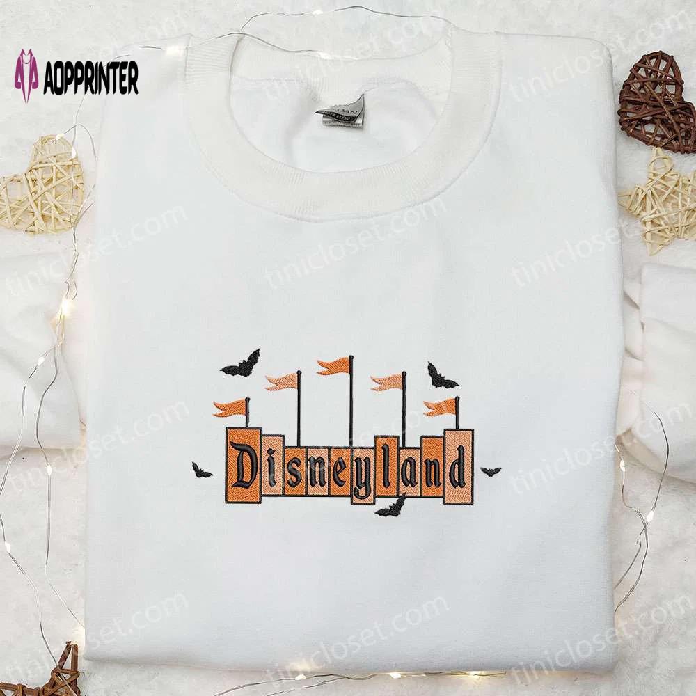 Disneyland halloween embroidered sweatshirt: spooky disney shirt for family Embroidered Shirt