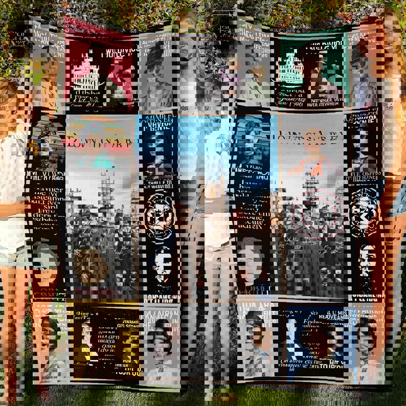 Downton abbey fleece blanket, mink sherpa blanket, downton abbey quilt, tv series blanket, downton abbey tv series Quilt Blanket