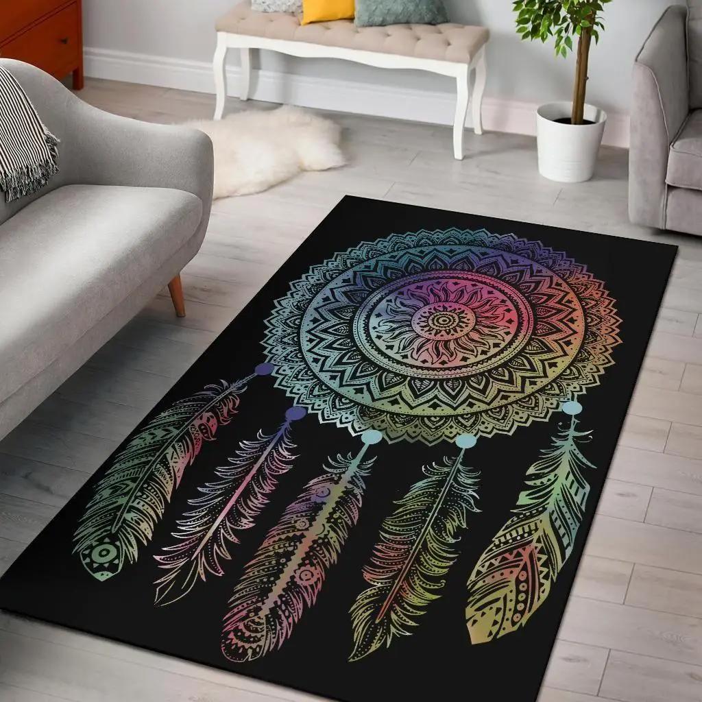 Dreamcarcher colorful native american design area rug living room rug home decor Rectangle Rug
