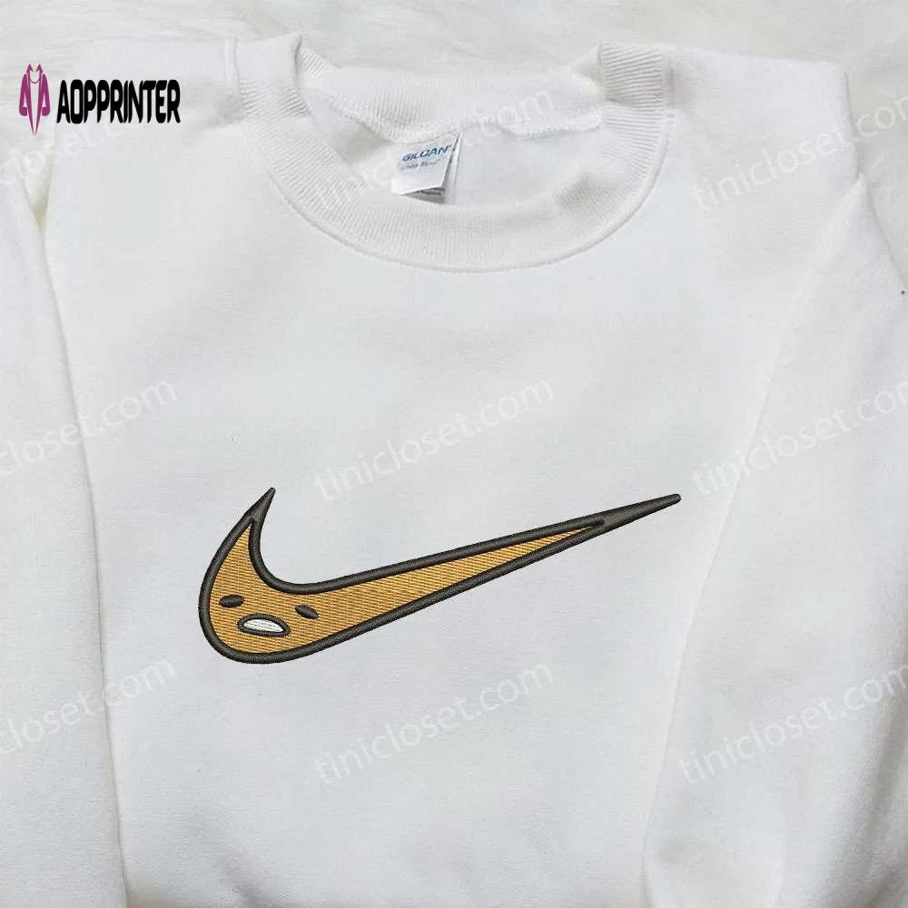 Emoticon gudetama x nike embroidered shirt: perfect gift for son nike customized shirt Embroidered Shirt
