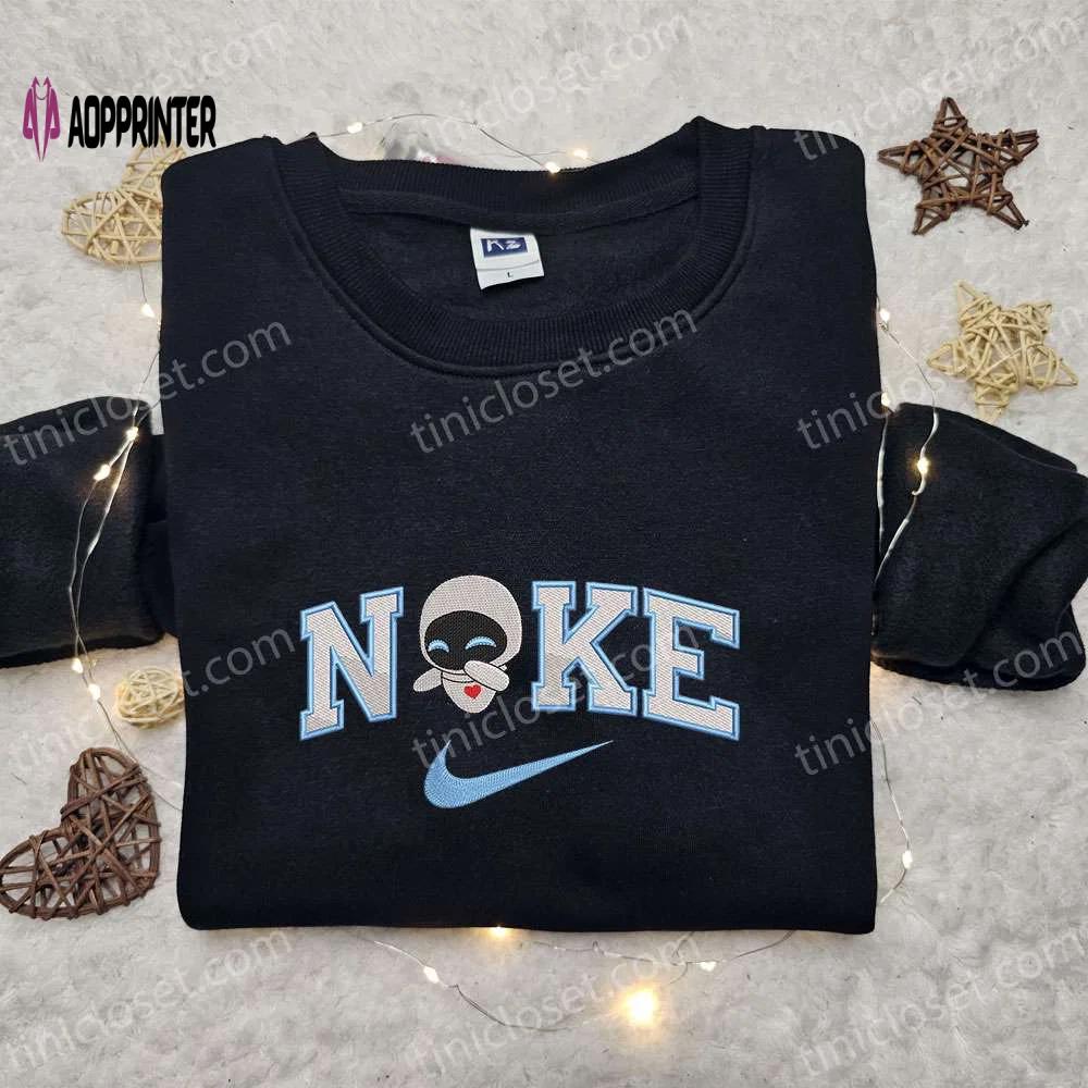 Eve x swoosh embroidered sweatshirt disney characters shirt – best birthday gift ideas for family Embroidered Shirt