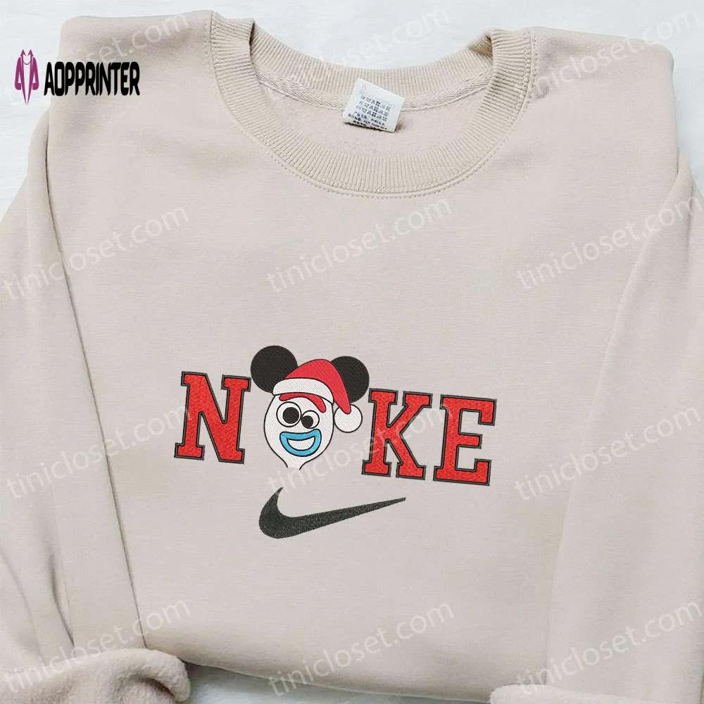 Forky mickey disney christmas x nike embroidered sweatshirt: cartoon shirt best gift ideas Embroidered Shirt