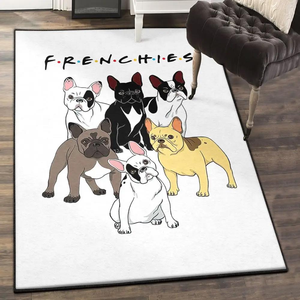 French bulldog art deco rug, french bulldog rug Rectangle Rug