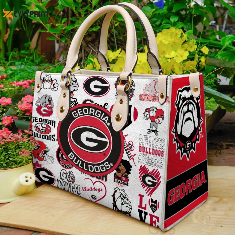 Georgia bulldogs hand leather bag for women gift 1450 Women Leather Hand Bag
