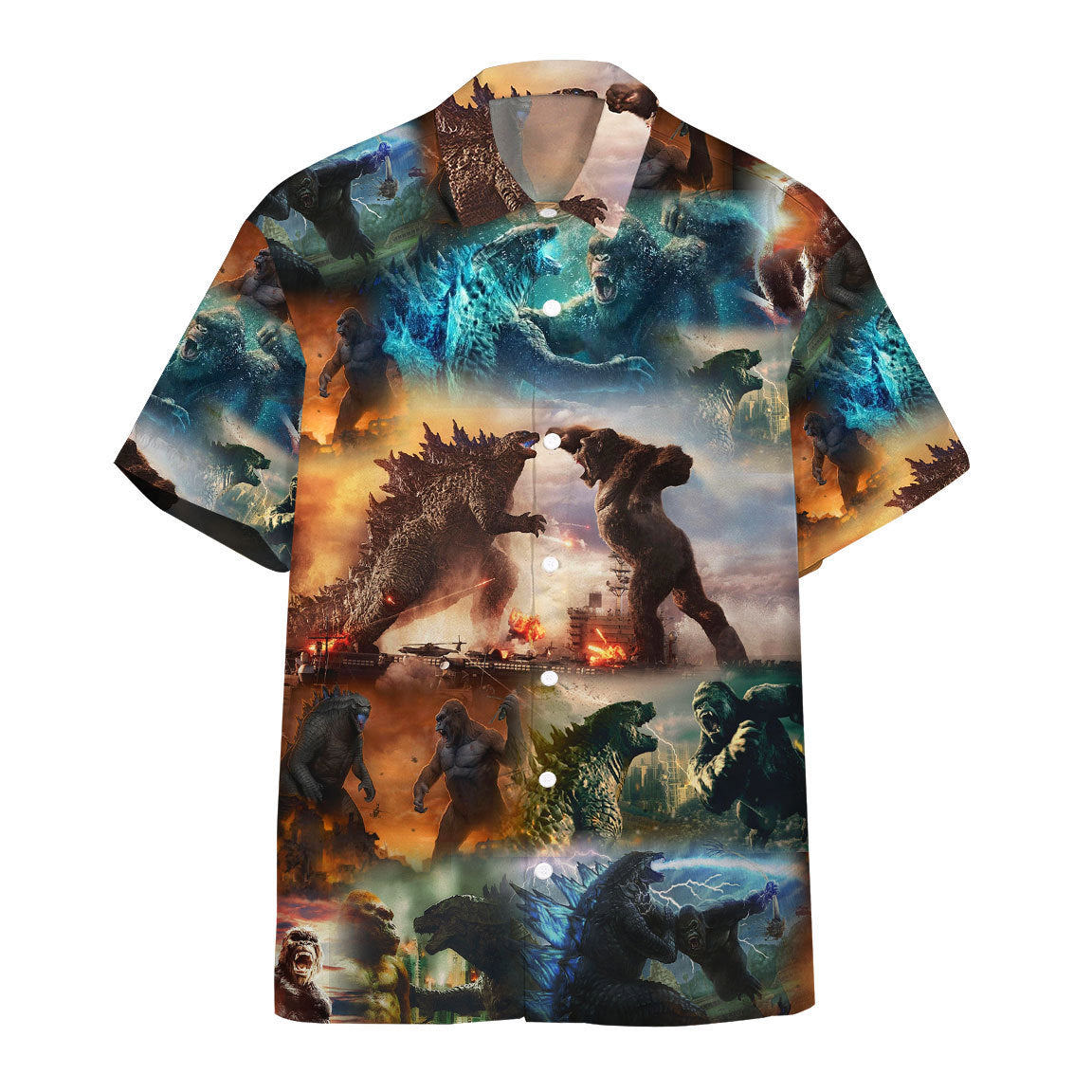 Godzilla vs kong hawaii shirt Hawaii Shirt Shorts & Flip Flops