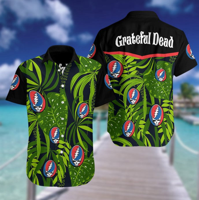 Grateful dead hawaiian beach shirt Hawaii Shirt Shorts & Flip Flops