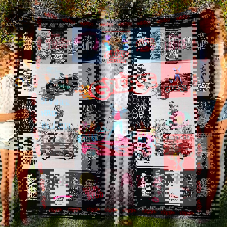 Grease movie fleece blanket, mink sherpa blanket, grease quilt, romantic movie quilt, movie blanket, grease movie lover gift Quilt Blanket