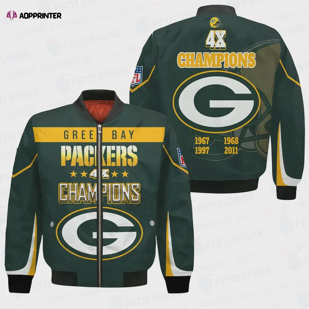 Green bay packers 4x super bowl champions unisex bomber jacket Bomber Jacket